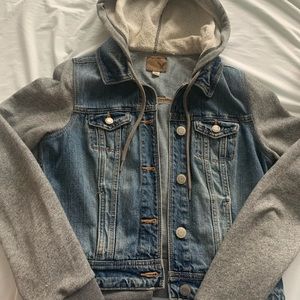 AE Hooded Denim Combo Jacket 🧥💫